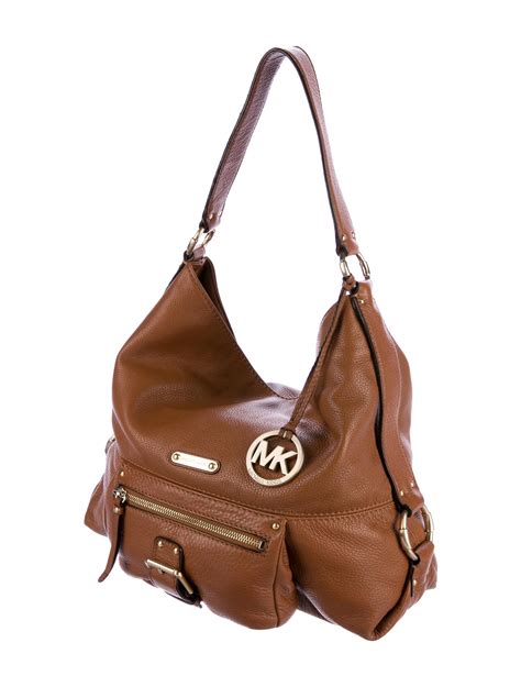 michael kors leather hobo purse with wide strap|Michael Kors hobo bag sale.